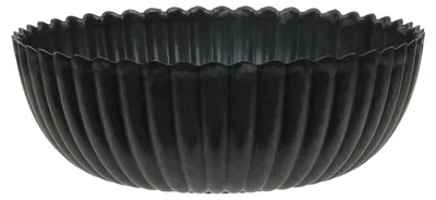 Produktbild von Pflanzgefäß Ø 25xH9cm rund Kunststoff anthrazit gewischt Pflanzschale Blumentopf Deko