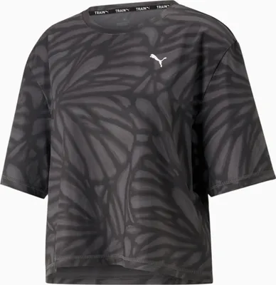 Produktbild von Puma Train Favourite Printed Training Crop T-Shirt Damen schwarz marble Gr S