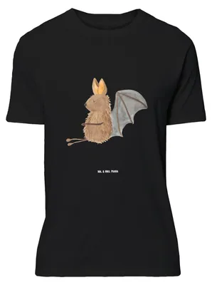Produktbild von Mr. & Mrs. Panda Größe XL T-Shirt Fledermaus Sitzen - Schwarz - Geschenk, Entspannen, mit Spruch, Motivation, Shirt, Tshirt, Lustige Sprüche, Fledermäuse