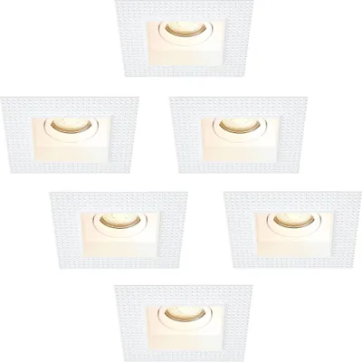 Produktbild von Ledvion 6er Set LED Einbaustrahler Weiss GU10 Fassung Warmweiss