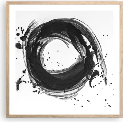 Produktbild von Gerahmtes Poster - Rahmen in heller Eiche - Abstraktion Rad Aquarell - 60x60 cm - Wand Bild - Wanddeko - Wandbilder - Kunstposter - Wandposter - Bilderrahmen - Bilder - Kunstdruck - P2NAC60x60-4371