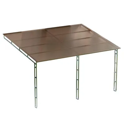 Immagine prodotto di Tettoia 3x8x2,7 m con pannelli a doppia parete Tettoia a parete per terrazze con protezione solare Antracite