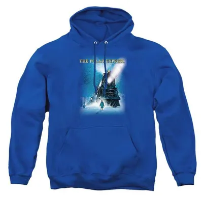 Immagine prodotto di Polar Express - Felpa con cappuccio "Big Train" unisex, per uomo/donna, modello TV37920 (taglia S), colore blu reale