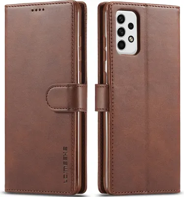Produktbild von Samsung Galaxy A23 Hülle, Klapphüllen Brieftasche Leder Magnetverschluss Ständer Schutzhülle für Galaxy A23 Braun
