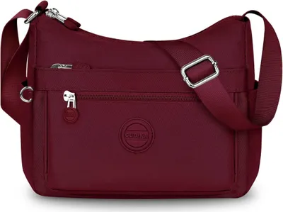 Immagine prodotto di VOBUKE Borsa a tracolla da donna in nylon medio impermeabile rosso