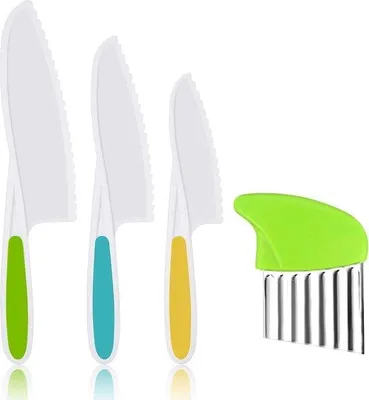 Produktbild von Famanu Kindermesser 4-teilig - Sicheres Kochmesser-Set für Kinder ab 2 Jahren
