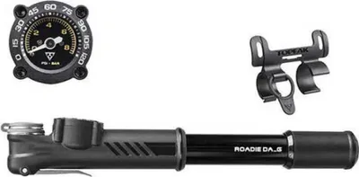 Image de Topeak Roadie Da G Pompe à air pour vélo avec manomètre, sport en plein air, cyclisme, pneus, noir, 21x3x3