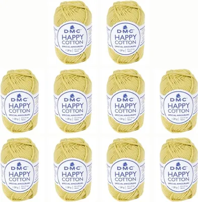Obrázek produktu pro 10x DMC Happy Bavlna – měkká příze ze 100 % bavlny, 392 (barva 771)