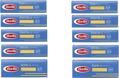Produktbild von TESTPAKET Pasta Barilla italienisch (10 x 500g) 5 Arten von Nudeln lange Nudeln (Bucatini-Spaghetti-Capellini-Vermicelli-Spaghettini)