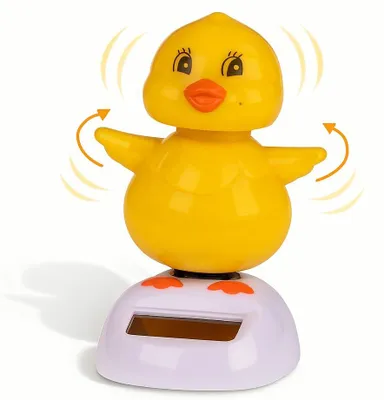 Produktbild von Solar Wackelfigur Küken 10cm gelb - tanzende Dekofigur für Auto, Büro