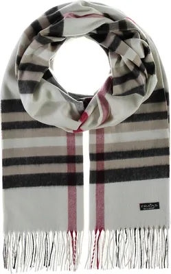 Produktbild von FRAAS Schal Cashmink® Scarf with FRAAS Plaid Cream-White weiß mehrfarbig
