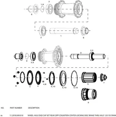 Produktbild von Zipp Endkappen Für Shimano Cognition Disc Hinterradnaben Schwarz 12 x 135 mm Schwarz 12 x 135 mm