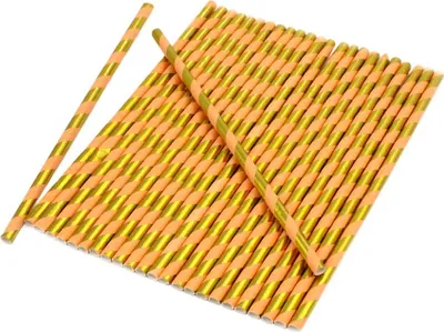 Produktbild von Oblique Unique Strohhalme Trinkhalme Geburtstag Party Hochzeit JGA Deko - rosa gold