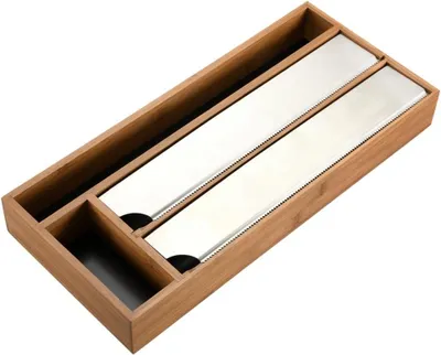 Immagine prodotto di Distributore di tovaglioli - Set da 42 - 42 x 19 x 5,4 cm - Bambù - Marrone