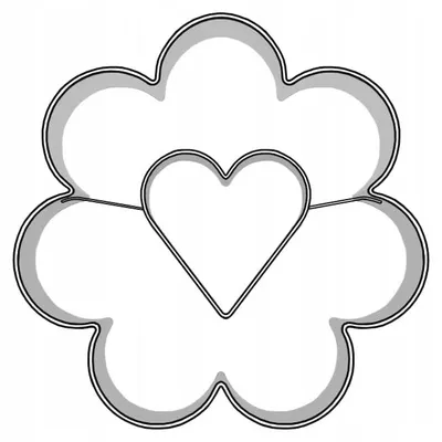 Produktbild von EkoForemki Blume Herz Keksausstecher Metall