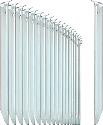Produktbild von com-four® 24x Zelt-Heringe aus Stahl - halbrunde, robuste Erdnägel für Camping