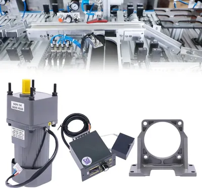 Image de Moteur à vitesse variable - Monophasé - Bobines en cuivre - Support de montage - Rendement élevé - Faible niveau sonore - Alliage d'aluminium