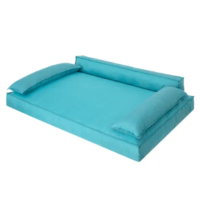 Image de Lit pour chien, matelas pour animaux, lit pour chat, coussin pour chien, panier pour chien, canapé pour chien, couchage pour chien, orthopédique, meubles, bleu, 78x54 cm