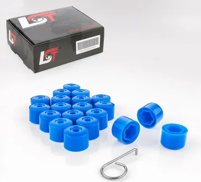 Produktbild von 20x Radschrauben Abdeckkappen Radschraubenkappen 17 mm blau für BMW MINI