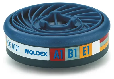 Produktbild von Moldex Gasfilter A1B1E1, für Serie 7000 + 9000, EasyLock, organische Gase, anorganische Gase und Saure Gase 10 Stk