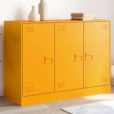 Produktbild von vidaXL Sideboard Senfgelb 99x39x73 cm Stahl