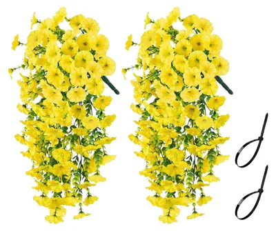 Produktbild von 1/2 Stück künstliche Hänge-Prunkwinde, UV-beständig, Kunstblume, Hochzeitsdekoration, für drinnen und draußen, Garten, Wanddekoration, Kunstblumendekoration C