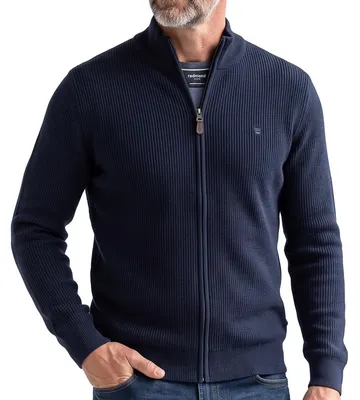 Produktbild von Redmond Basic Strickjacke Weicher Baumwollstrick, Stehkragen im modernen Design, Vielseitiges Basic