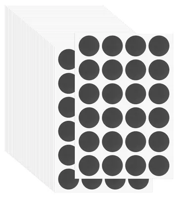 Runde Punktaufkleber 19 mm, 42 Stück, Schwarz, selbstklebend