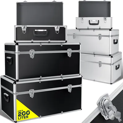 Produktbild von Masko® 3er SET Alu Boxen Alubox Alukiste Transportbox Werkzeugkiste Lagerbox NEU