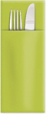 Produktbild von 50 Servietten Bestecktaschen CutleryStar PREMIUM PAP 40x32 cm gelbgrün