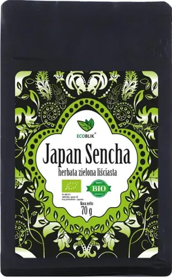 HERBATA ZIELONA LIŚCIASTA SENCHA JAPOŃSKA BIO 70 g - ECOBLIK