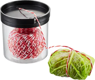 Produktbild von Kordelbox FILIO mit Wurst- und Schinkengarn "rot/weiß"