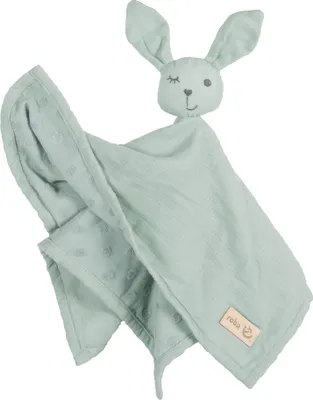 Produktbild von roba organic Schmusetuch ‚Lil Planet‘ frosty green, 40 x 40 cm, Musselin und Jersey, GOTS