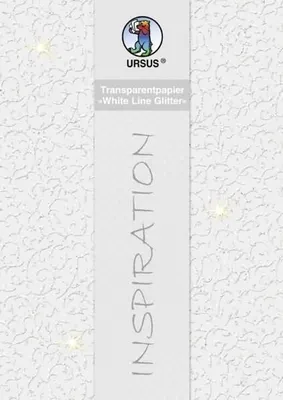 Produktbild von Transparentpapier White Line Glitter 180g/qm A4 VE=5 Blatt Ranken