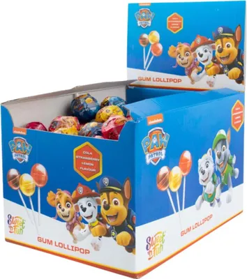 Zdjęcie produktu dla Maxco Lizak z Gumą o Smaku Owocowym lub Coli Opakowanie 100 Sztuk x 15G