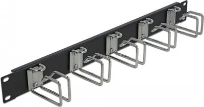 Productafbeelding van Delock 19-inch kabelmanagementpaneel, zwart