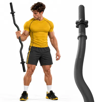 Immagine prodotto di TREX SPORT bilanciere SZ curl bar TX-120LCP | bilanciere in acciaio da 120 cm per l'allenamento della forza, 25 mm | chiusure a stella, portata fino a 100 kg