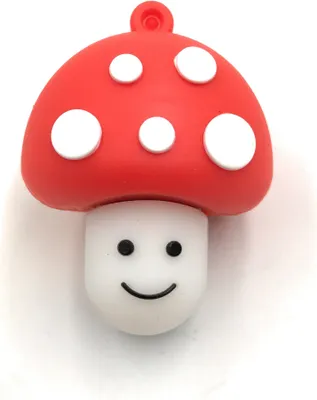 Obrázok produktu pre Onlineworld2013 Hríbový talizman muchotrávka s tvárou červená Zábavný USB kľúč 64 GB USB 3.0