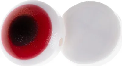 Zdjęcie produktu dla Guzik - zestaw 6 szt. - średnica 15 mm - czerwony
