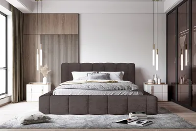 Produktbild von Polsterbett Doppelbett HAILEY 180x200cm in Stoff Sometimes Anthrazit