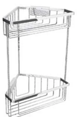 Produktbild von Dietsche, Duschablage Eckablage doppelt chrom Metaline+ 644010, Rostfrei hochwertige Qualität! Duschkorb, 644010