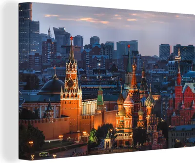 Obrázek produktu pro OneMillionCanvasses® - Plátno - Moskva večer, nástěnná malba, nástěnné dekorace obrazy obývací pokoj, 120x80cm