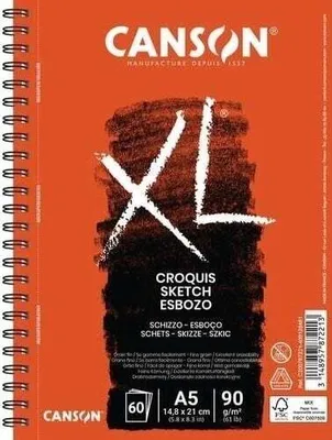 Produktbild von Canson XL Sketch, Kunstdruckpapierblock, 90 g/m², 60 Blätter