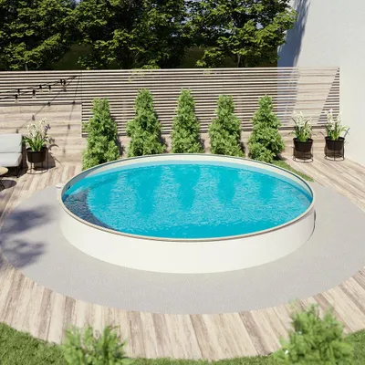 Produktbild von Pool Ø 4,00 x 1,50 m Folie sand 0,8mm EB, Stahl 0,7mm