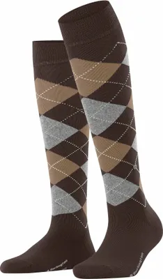 Zdjęcie produktu dla Burlington podkolanówki damskie MARYLEBONE - Wełna dziewicza, diamenty, One Size Brown 36-41