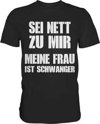 Produktbild von Meine Frau ist Schwanger Herren Premium T-Shirt – Black / 5XL