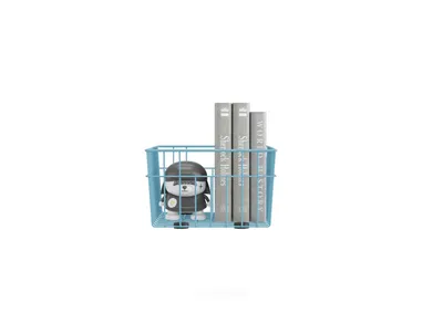 Produktbild von Metall Aufbewahrungskorb 33 x 25 x 15 cm Blau