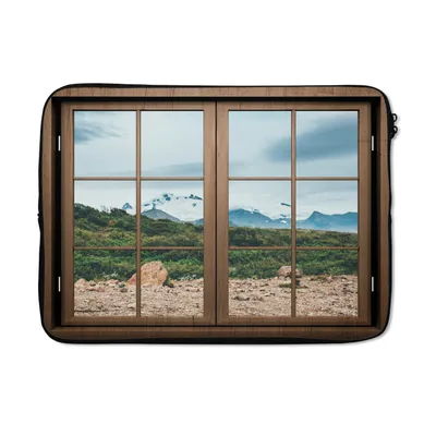 Produktbild von MuchoWow® Laptop Hülle 14 ZollAussicht - Felsen - Berg Laptoptasche - Laptoptasche - Stoßsicher - Schutzhaube