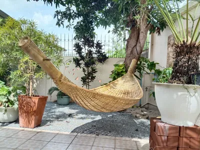 Produktbild von Bambushängematte 320 x 100 cm - Riesige Hängematte aus Echten Bambus