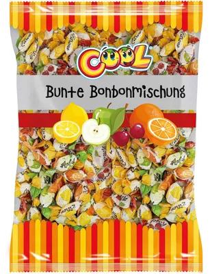 Obrázok produktu pre Cool Bunte cukríky so 4 druhmi ovocných príchutí 1000g